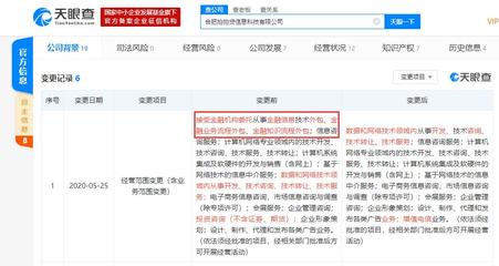合肥拍拍貸信息科技經營范圍調整，金融業務流程外包等業務被移除